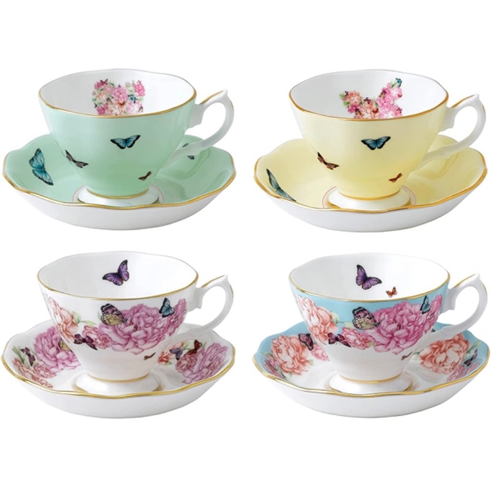HOST PICK⭐️Royal Albert Miranda Kerr Teacup & Saucer Set 💖 Fine Bone China NIB - Picture 2 of 16